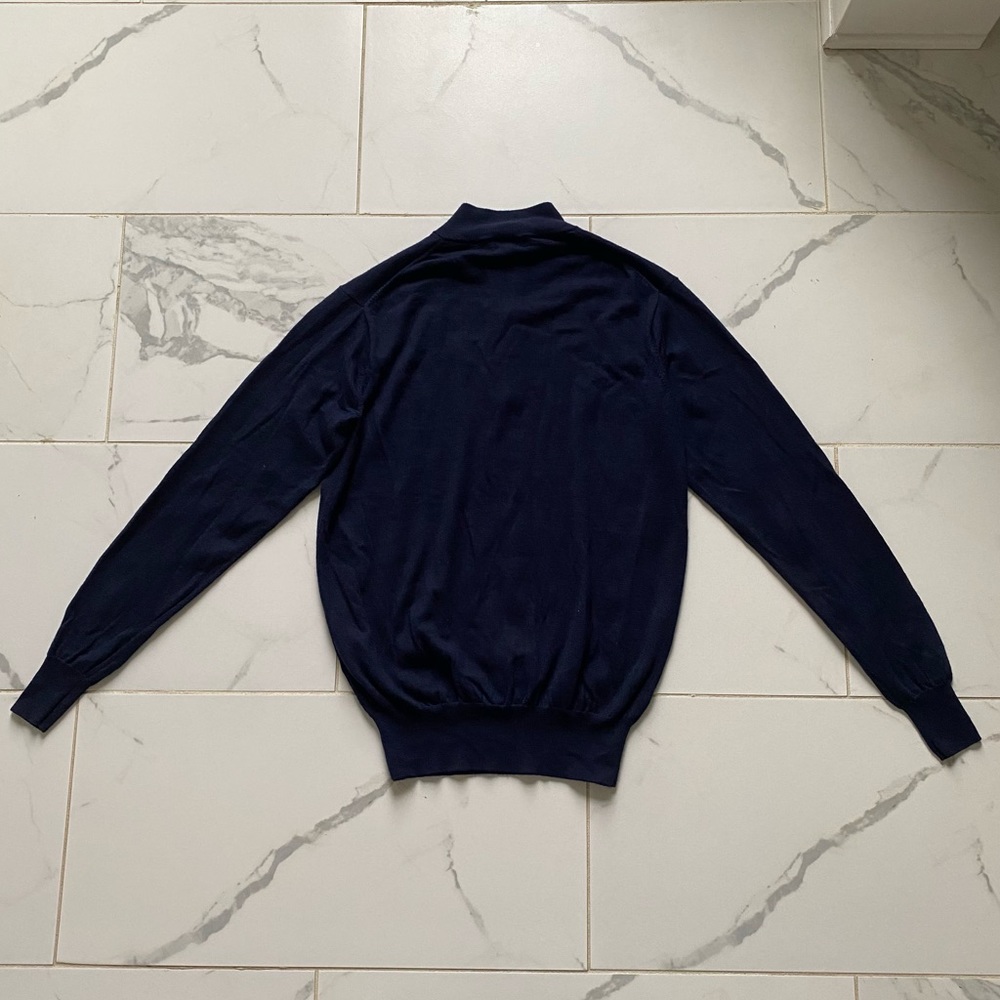Peter Millar 1/4 Quarter Zip Sweater Merino Silk Blend Carolina Golf Club - Picture 2 of 6